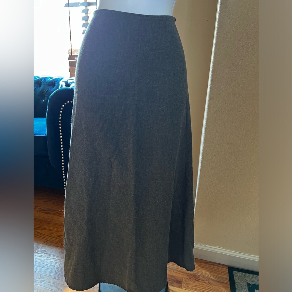Gray calf length skirt